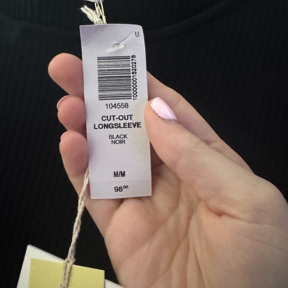 ARITZIA Wilfred Black Long Sleeve Cut-Out Dress - Picture 5 of 9
